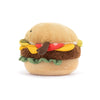 Amuseable Burger Soft Toy, designed and made by Jellycat and available at Bobby Rabbit. Free UK Delivery over £75