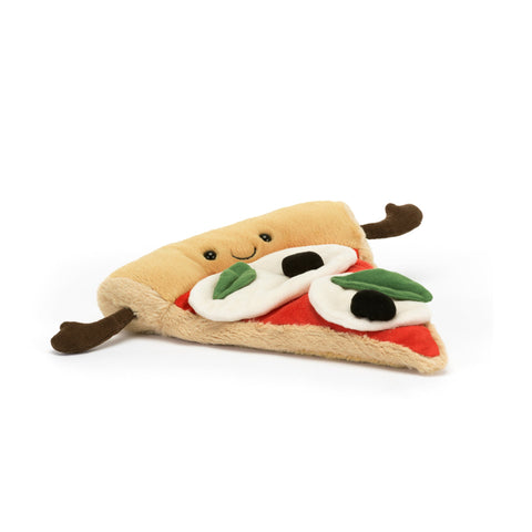 Amuseable Slice of Pizza Soft Toy, designed and made by Jellycat and available at Bobby Rabbit. Free UK Delivery over £75