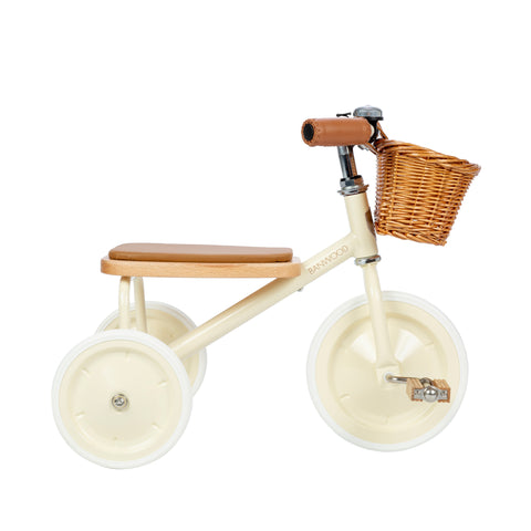 Banwood Trike in cream, available at Bobby Rabbit. Free UK Delivery over £75