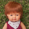 Miniland Toddler Boy Doll 38cm - Caucasian Red Hair, available at Bobby Rabbit. Free UK Delivery over £75