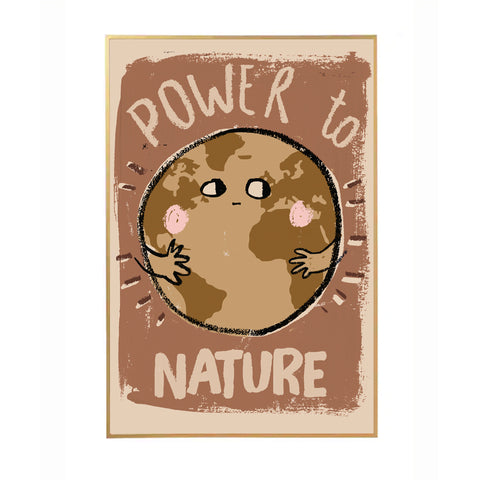 Power to Nature Poster for children's rooms by Studio Loco, available at Bobby Rabbit. Free UK Delivery over £75
