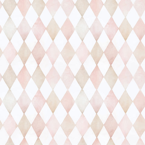 Pink Harlequin Wallpaper by Lilipinso, available at Bobby Rabbit. Free UK Delivery over £75