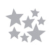 Silver Stars Wall Sticker Set by Little Chip, available at Bobby Rabbit. Free UK Delivery over £75