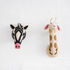 Zebra and Giraffe Animal Heads by Fiona Walker, styled by Bobby Rabbit.