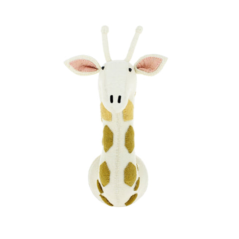 Felt Giraffe Head to hang on the wall, made by Fiona Walker England and available at Bobby Rabbit.