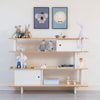Toys, Books and Accessories on Oeuf Mini Library Shelf, styled by Bobby Rabbit.