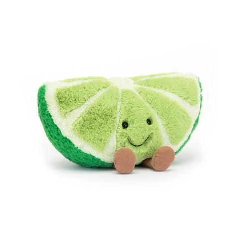 Amuseable Lime Soft Toy, designed and made by Jellycat and available at Bobby Rabbit. Free UK Delivery over £75