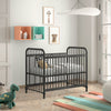 'Bronx' Matt Black Metal Baby Cot by Vipack, available at Bobby Rabbit. Free UK Delivery over £75