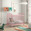 'Bronx' Matt Pink Metal Baby Cot by Vipack, available at Bobby Rabbit. Free UK Delivery over £75