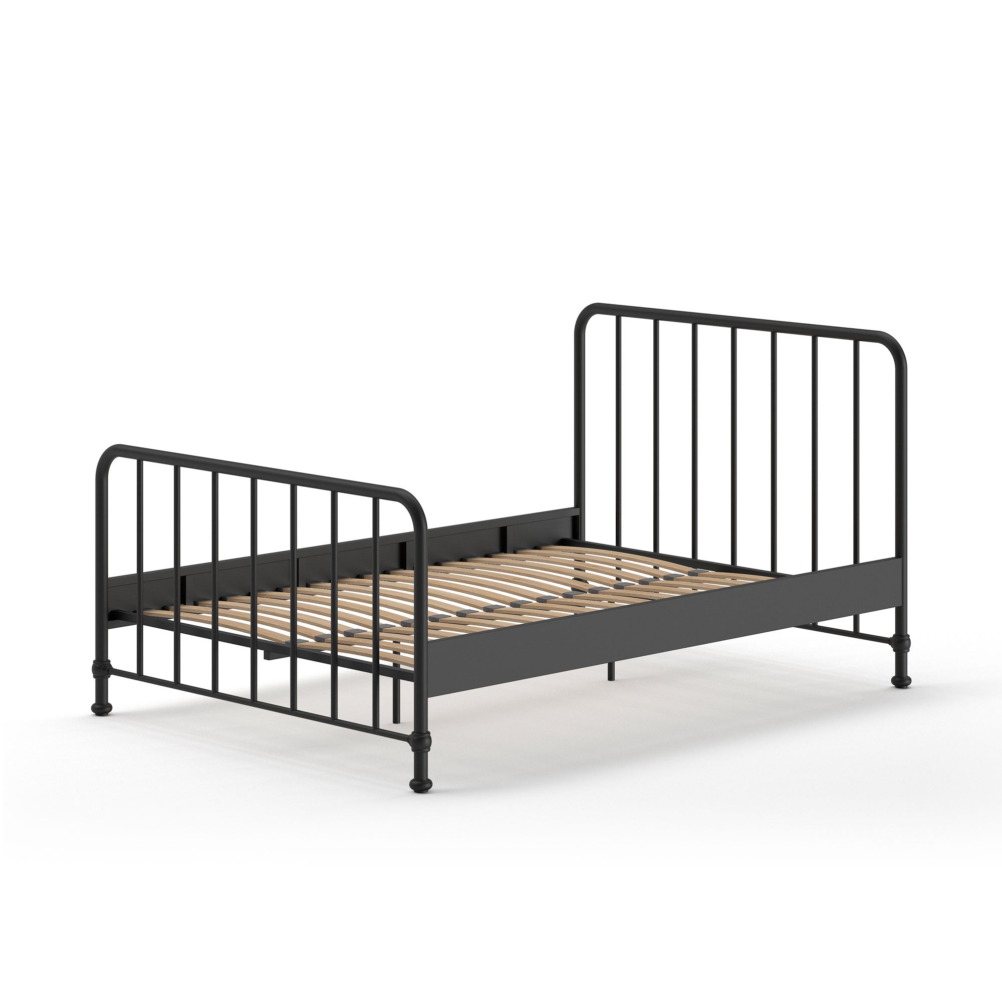 'Bronx' Metal Double & King Size Bed Matte Black DS Children's
