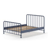 'Bronx' Matt Blue Denim Metal Double and King Size Bed by Vipack, available at Bobby Rabbit. Free UK Delivery over £75