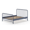 'Bronx' Matt Blue Denim Metal Double and King Size Bed by Vipack, available at Bobby Rabbit. Free UK Delivery over £75