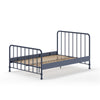 'Bronx' Matt Blue Denim Metal Double and King Size Bed by Vipack, available at Bobby Rabbit. Free UK Delivery over £75