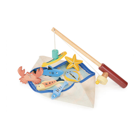 Fishing Game Wooden Toy by Mentari, available at Bobby Rabbit. Free UK Delivery over £75