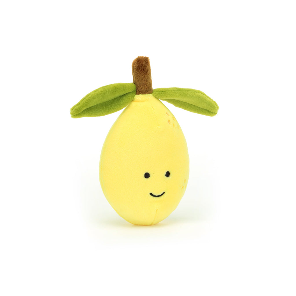 Fabulous Fruit - Lemon Soft Toy, designed and made by Jellycat and available at Bobby Rabbit. Free UK Delivery over £75