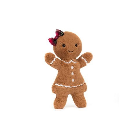 Jolly Gingerbread Ruby Soft Toy, designed and made by Jellycat and available at Bobby Rabbit. Free UK Delivery over £75