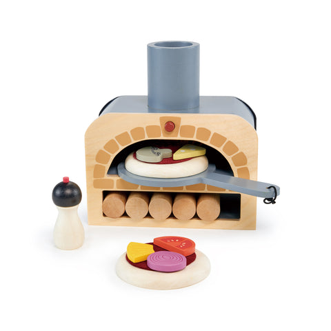 Make Me A Pizza Wooden Toy by Tender Leaf Toys, available at Bobby Rabbit. Free UK Delivery over £75