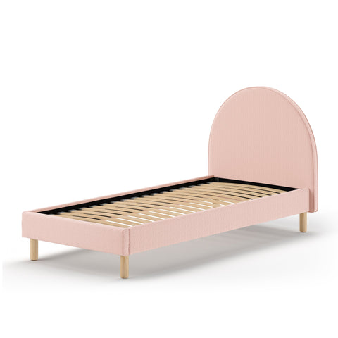 'Moon' Boucle Single Bed Pink by Vipack, available at Bobby Rabbit. Free UK Delivery over £75