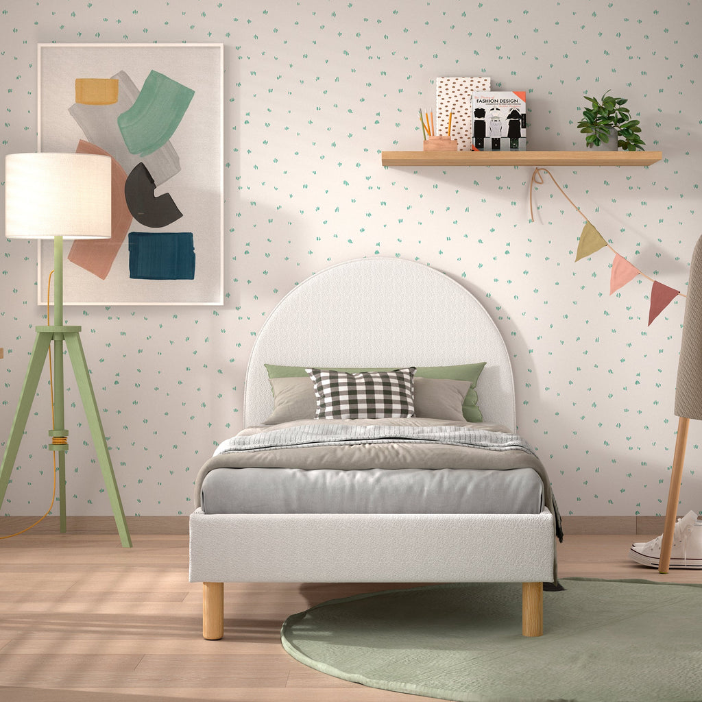 'Moon' Bed Single Size - White | DS - Children's Bed | Vipack | Bobby ...