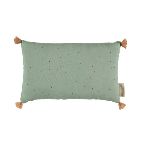 Sublim Cushion - Eden Green by Nobodinoz, available at Bobby Rabbit. Free UK Delivery over £75