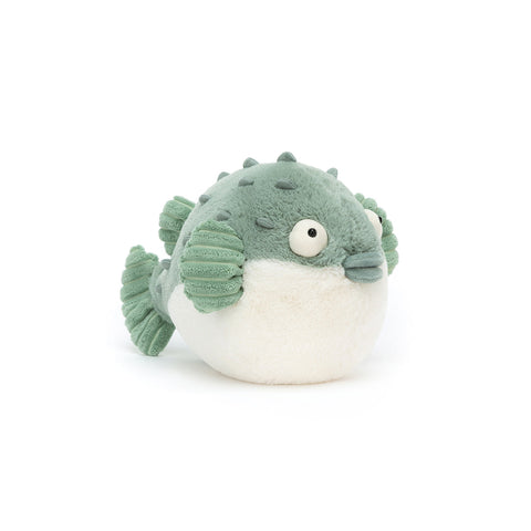 Pacey Pufferfish Soft Toy, designed and made by Jellycat and available at Bobby Rabbit. Free UK Delivery over £75