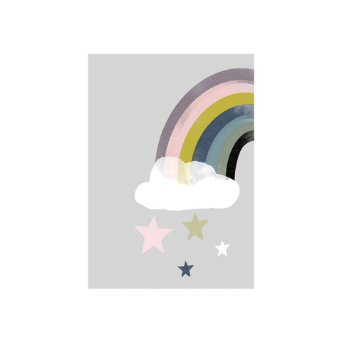 Rainbow Starfall A3 Print by Rory And The Bean, available at Bobby Rabbit.