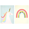 Set of 2 Rainbow and Unicorn Prints by Meri Meri, available at Bobby Rabbit.