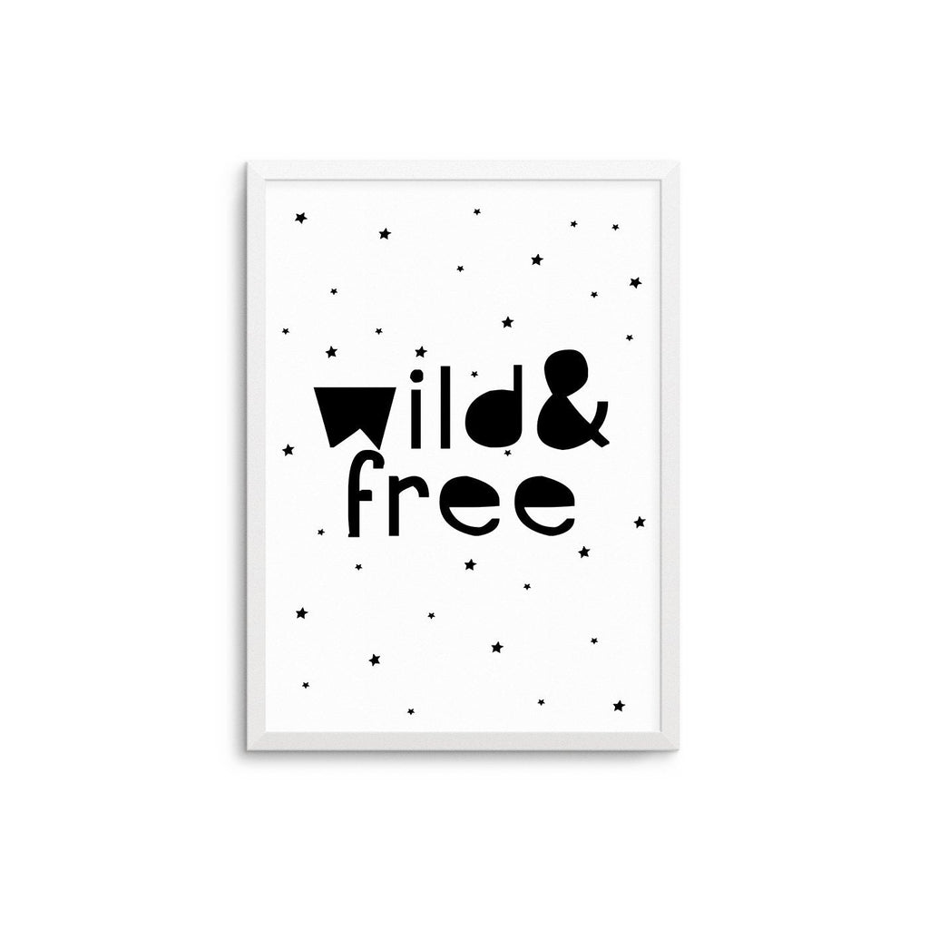 Wild And Free A3 Print by Rory And The Bean, available at Bobby Rabbit.