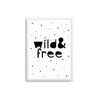 Wild And Free A3 Print by Rory And The Bean, available at Bobby Rabbit.