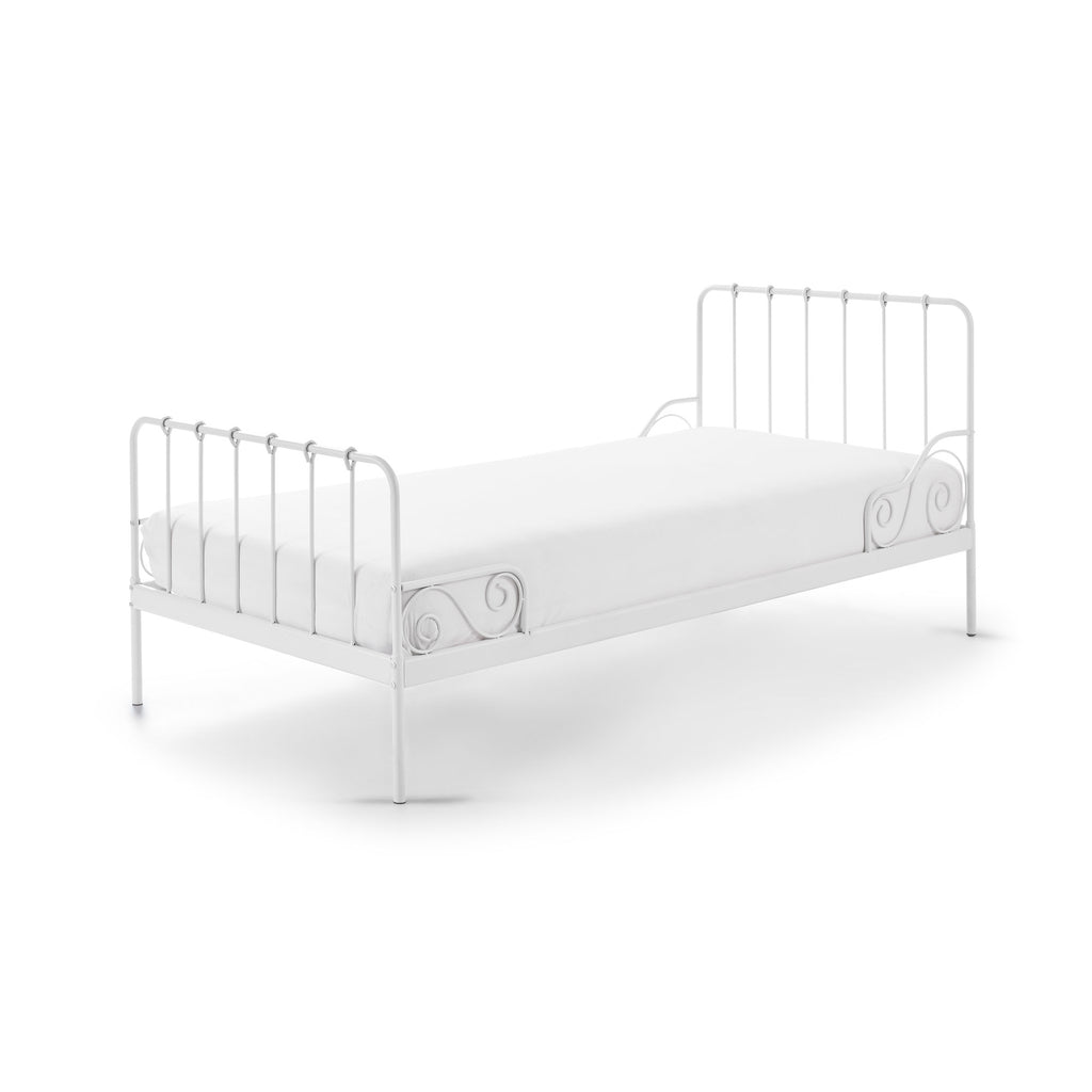 'Alice' White Metal Single Bed by Vipack, available at Bobby Rabbit. Free UK Delivery over £75