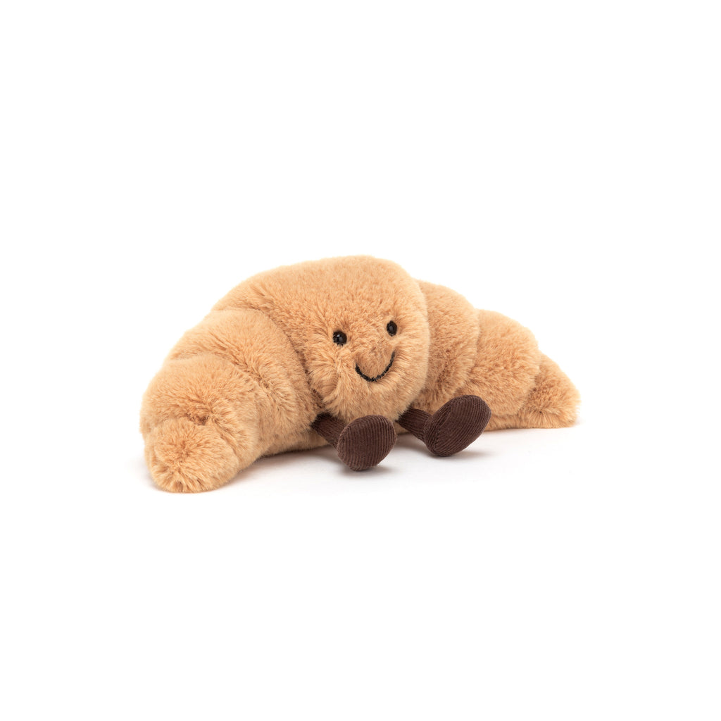 Amuseable Croissant Soft Toy, designed and made by Jellycat and available at Bobby Rabbit. Free UK Delivery over £75