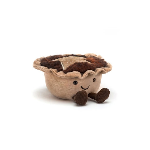 Amuseable Mince Pie Soft Toy, designed and made by Jellycat and available at Bobby Rabbit. Free UK Delivery over £75
