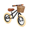 Banwood 'First Go!' Balance Bike in Marest black pattern, available at Bobby Rabbit. Free UK Delivery over £75