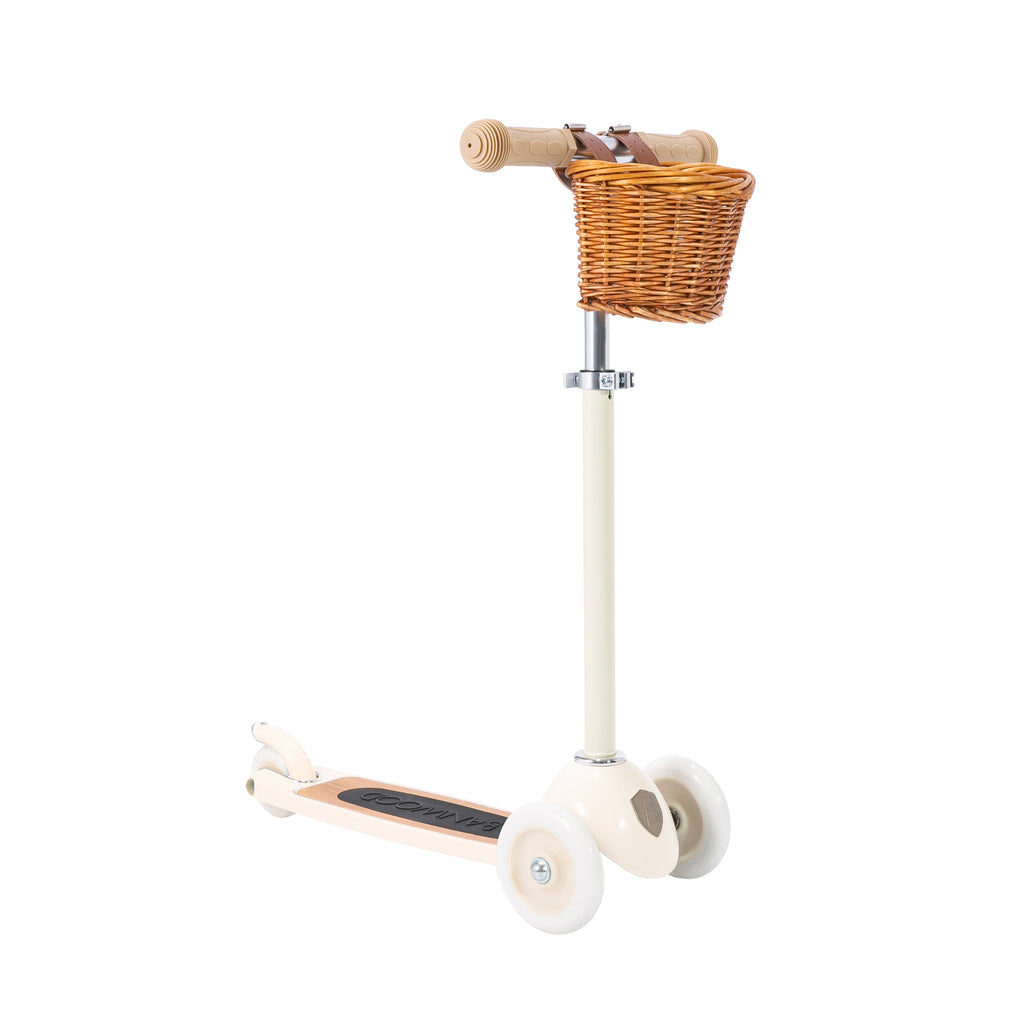 Banwood Scooter in cream, available at Bobby Rabbit. Free UK Delivery over £75