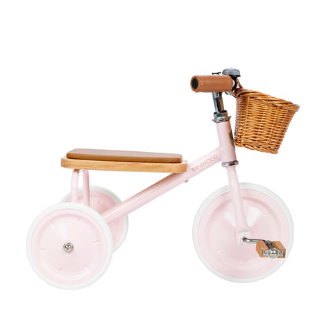 Banwood Trike in light pink, available at Bobby Rabbit. Free UK Delivery over £75