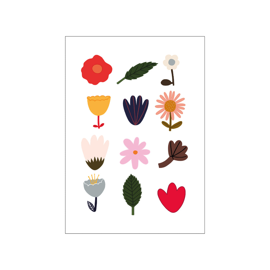 Bright Flowers A3 Print by Kid Of The Village, available at Bobby Rabbit. Free UK delivery over £75