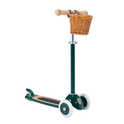 Banwood Scooter in racing green, available at Bobby Rabbit. Free UK Delivery over £75