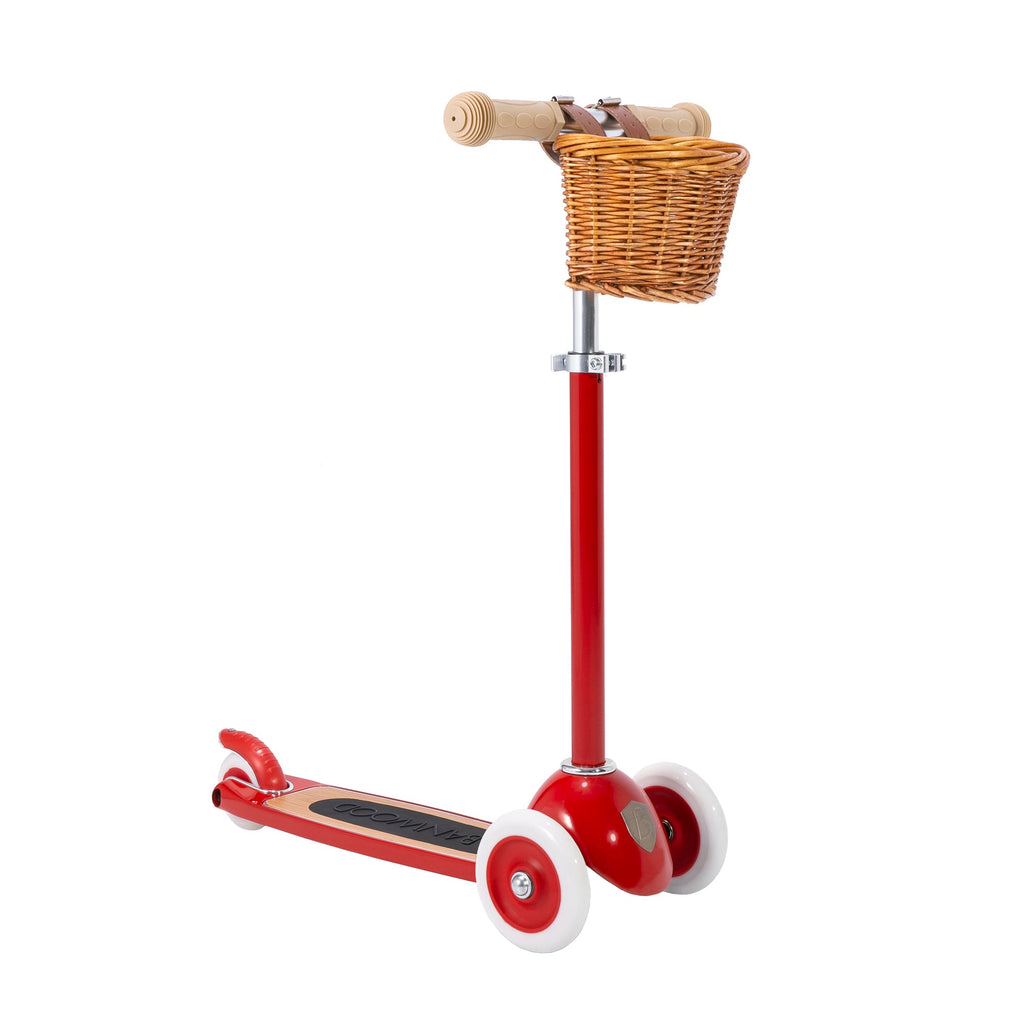 Banwood Scooter in red, available at Bobby Rabbit. Free UK Delivery over £75