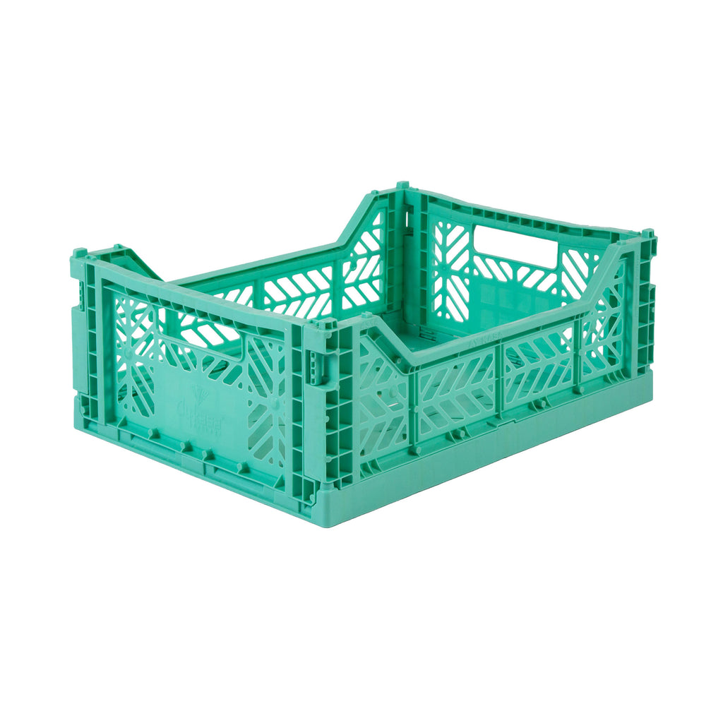 Folding Crate Midi Size - Mint - by Lillemor Lifestyle, available at Bobby Rabbit. Free UK Delivery over £75