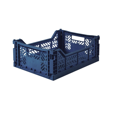 Folding Crate Midi Size - Navy Blue - by Lillemor Lifestyle, available at Bobby Rabbit. Free UK Delivery over £75
