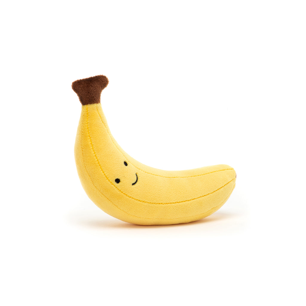 Fabulous Fruit - Banana Soft Toy, designed and made by Jellycat and available at Bobby Rabbit. Free UK Delivery over £75