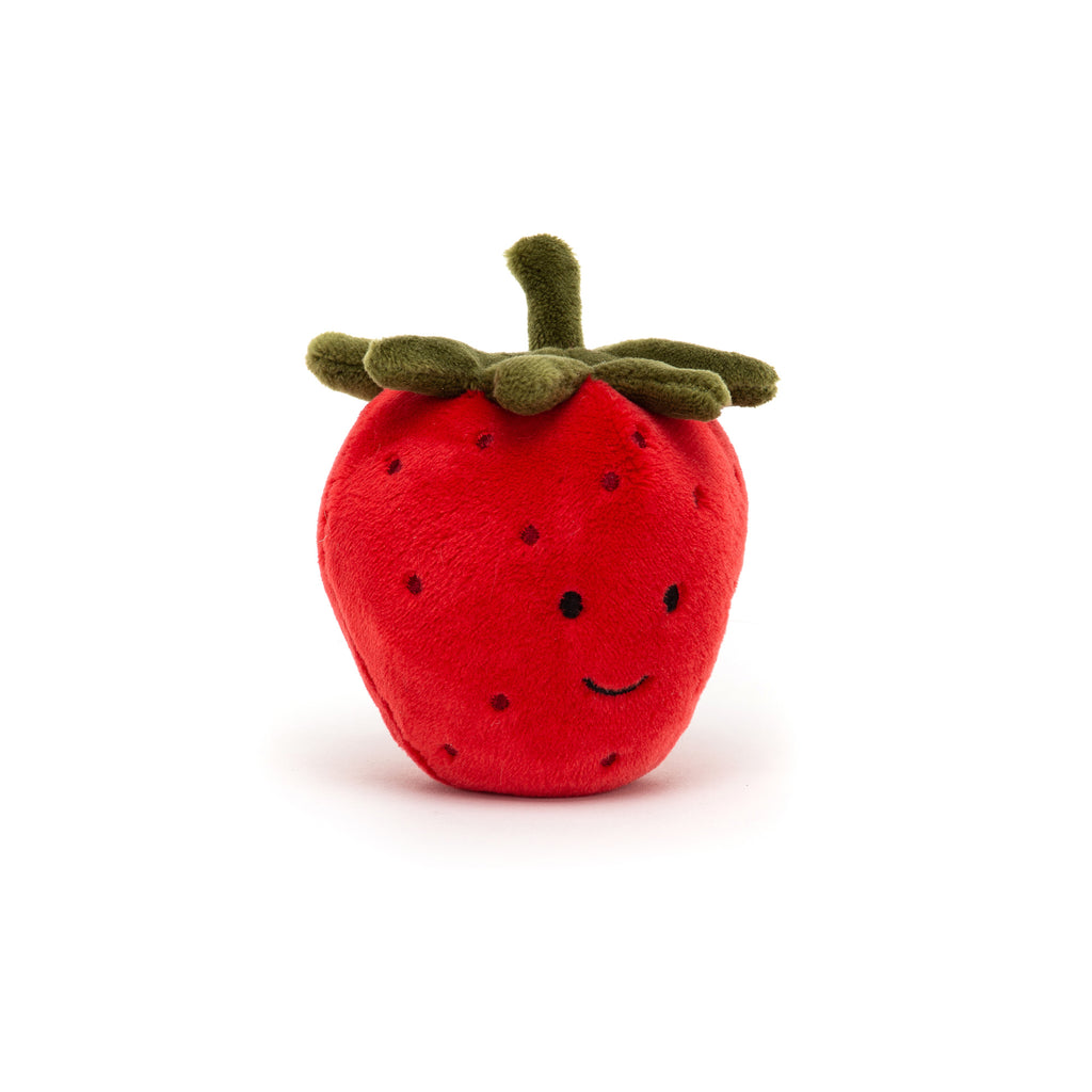 Fabulous Fruit - Strawberry Soft Toy, designed and made by Jellycat and available at Bobby Rabbit. Free UK Delivery over £75