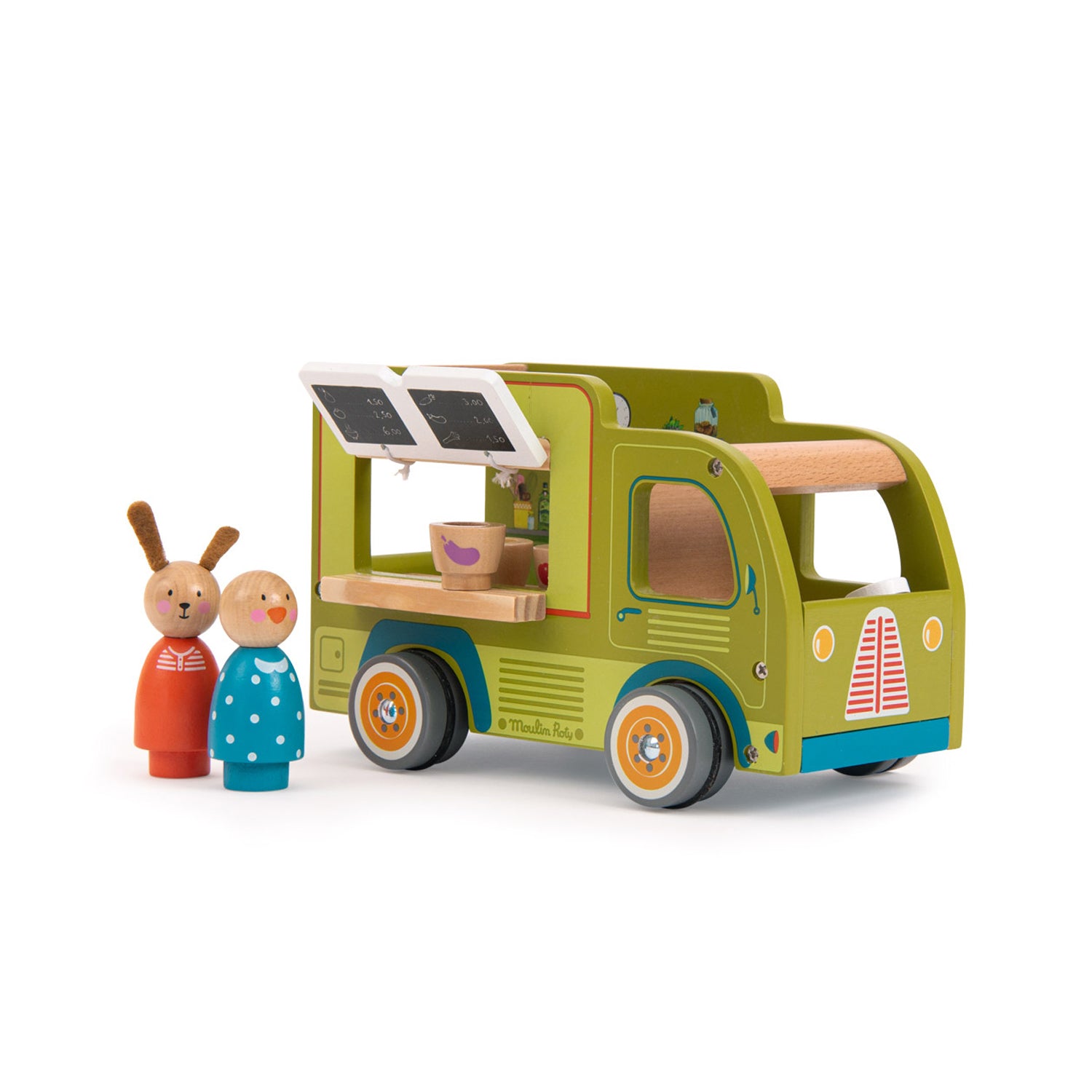 Wooden Food Truck, Wooden Toy, Moulin Roty