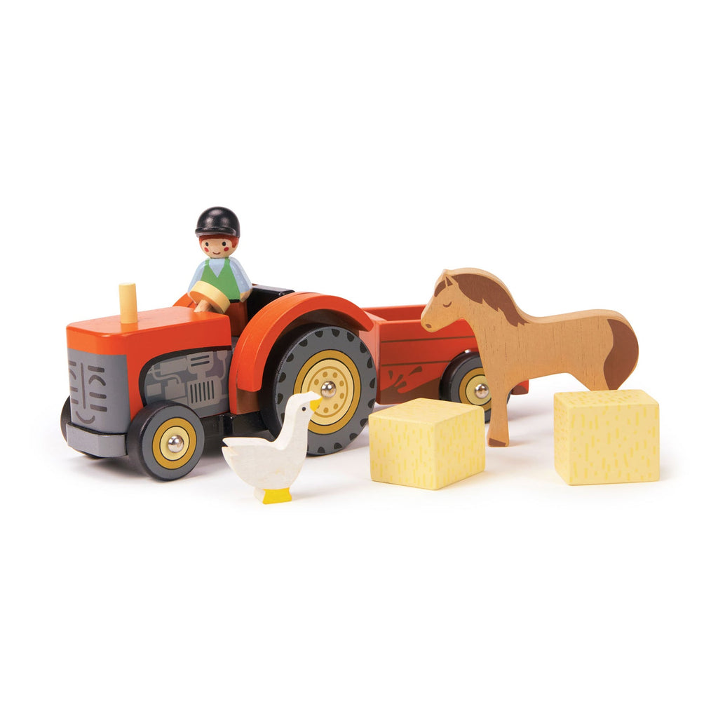 Farmyard Tractor by Tender Leaf Toys, available at Bobby Rabbit. Free UK Delivery over £75
