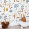 Fox In The Woods Wallpaper by Lilipinso, available at Bobby Rabbit. Free UK Delivery over £75