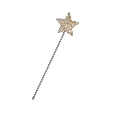Gold Sequin Wand dressing up accessory by Mimi and Lula, available at Bobby Rabbit. Free UK Delivery over £75