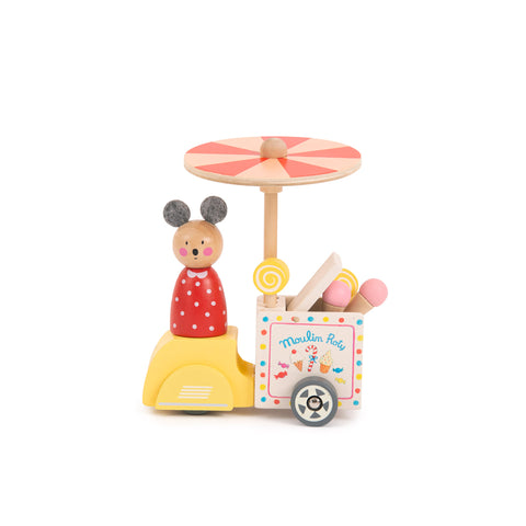 Wooden Ice Cream Stand by Moulin Roty, available at Bobby Rabbit. Free UK delivery over £75