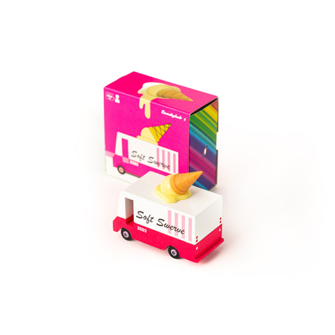 Candycar mini wooden ice cream van by Candylab, available at Bobby Rabbit. Free UK Delivery over £75
