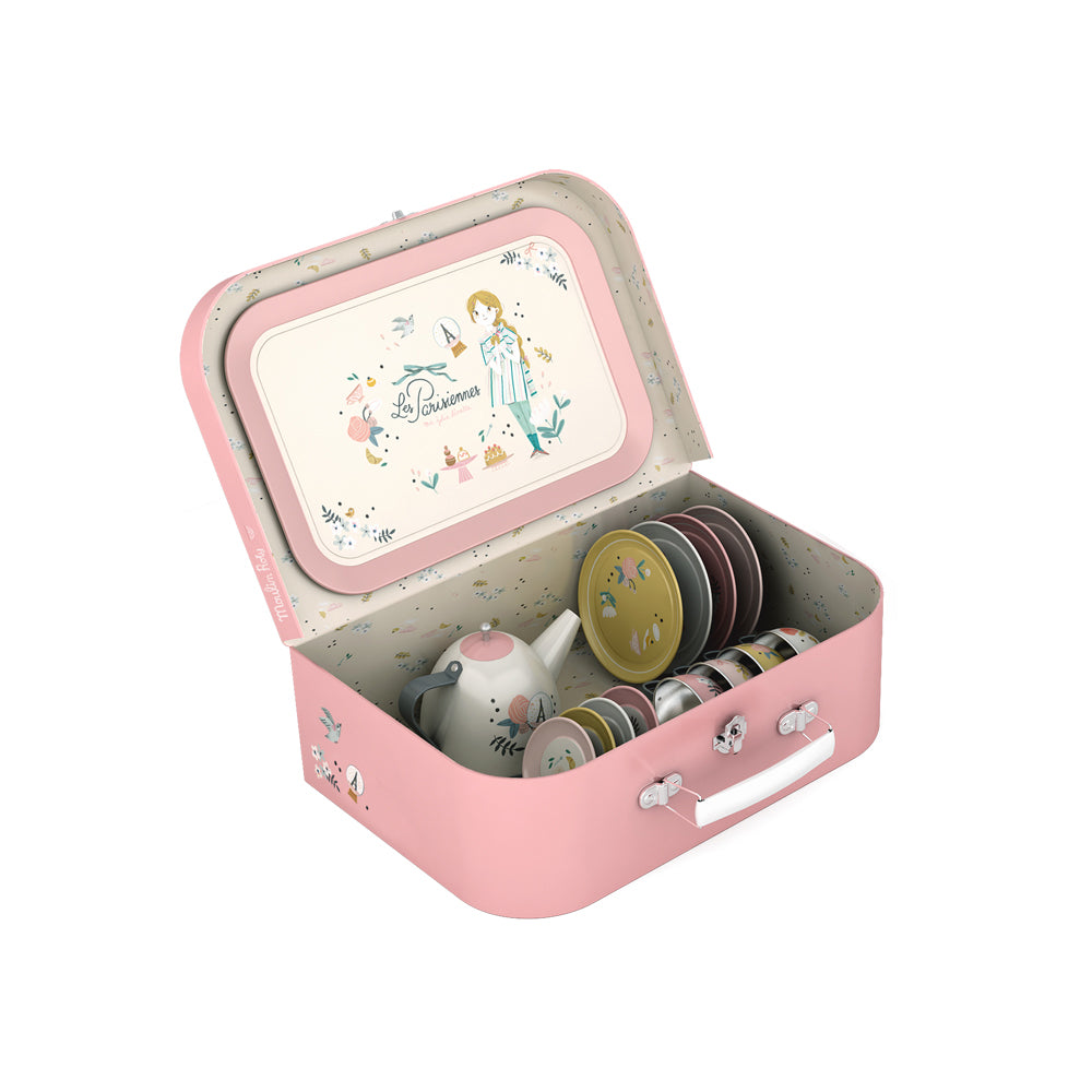 Les Parisiennes Toy Tea Set by Moulin Roty, available at Bobby Rabbit. Free UK Delivery over £75