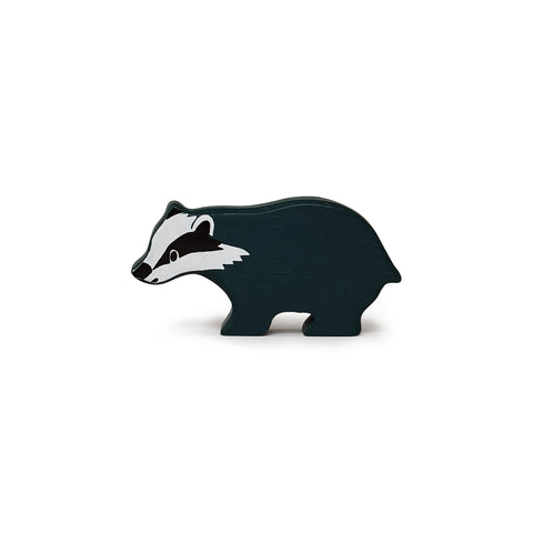 Little Wooden Badger Toy, designed by Tender Leaf Toys and available at Bobby Rabbit. Free UK Delivery over £75